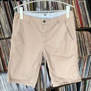 TOPMAN KHAKI SHORTS 32 GENTLY USED